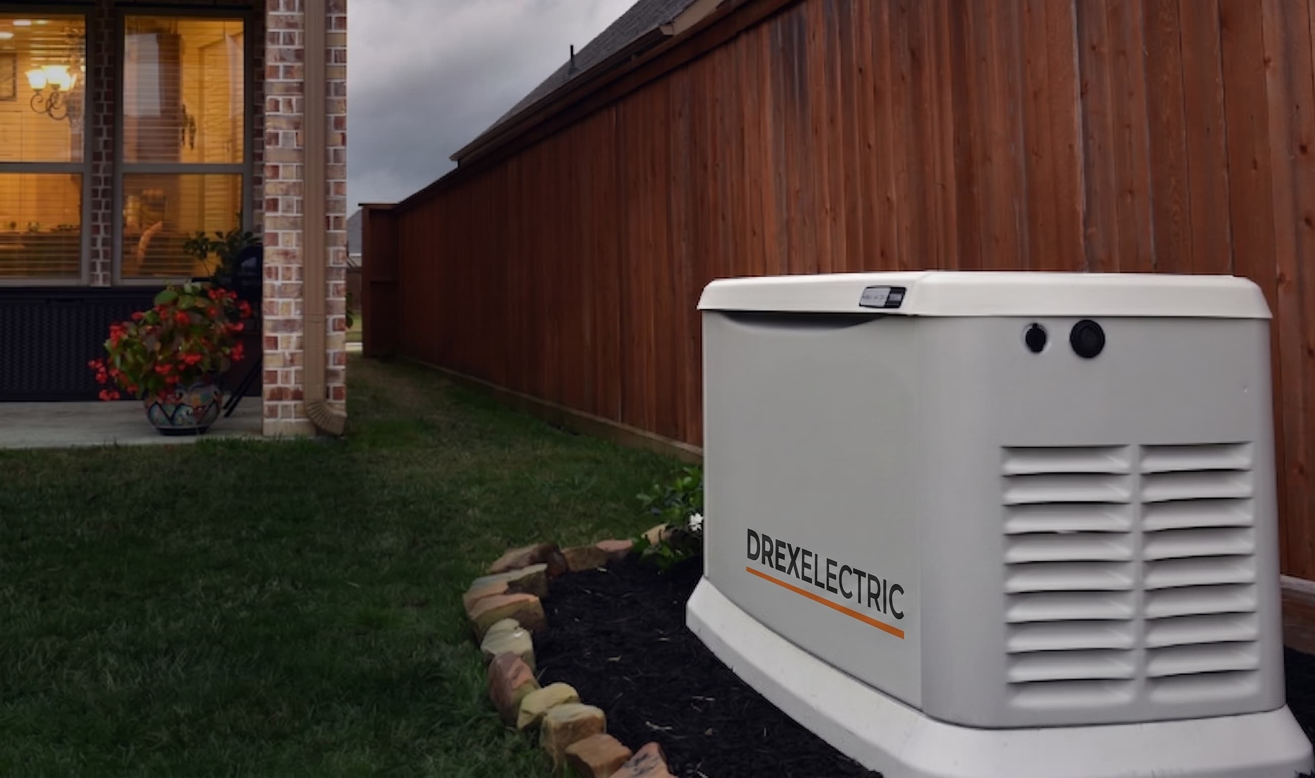 Planta de luz DREXELECTRIC instalada en exterior